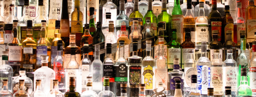 Assortiment de bouteille d'alcool